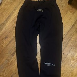 Essentials black and white sweatpants